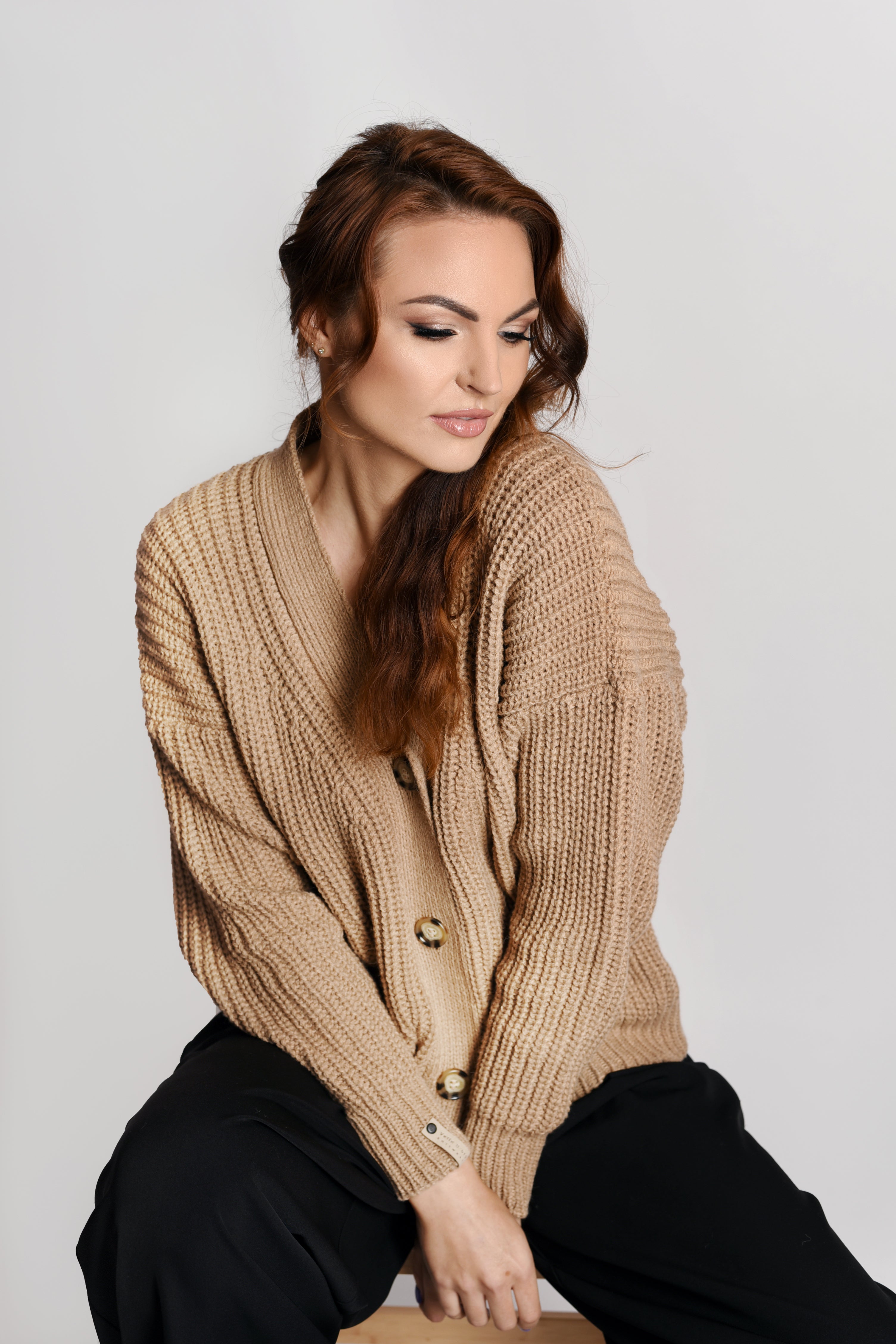 Kardiganas “Milana” (Camel)