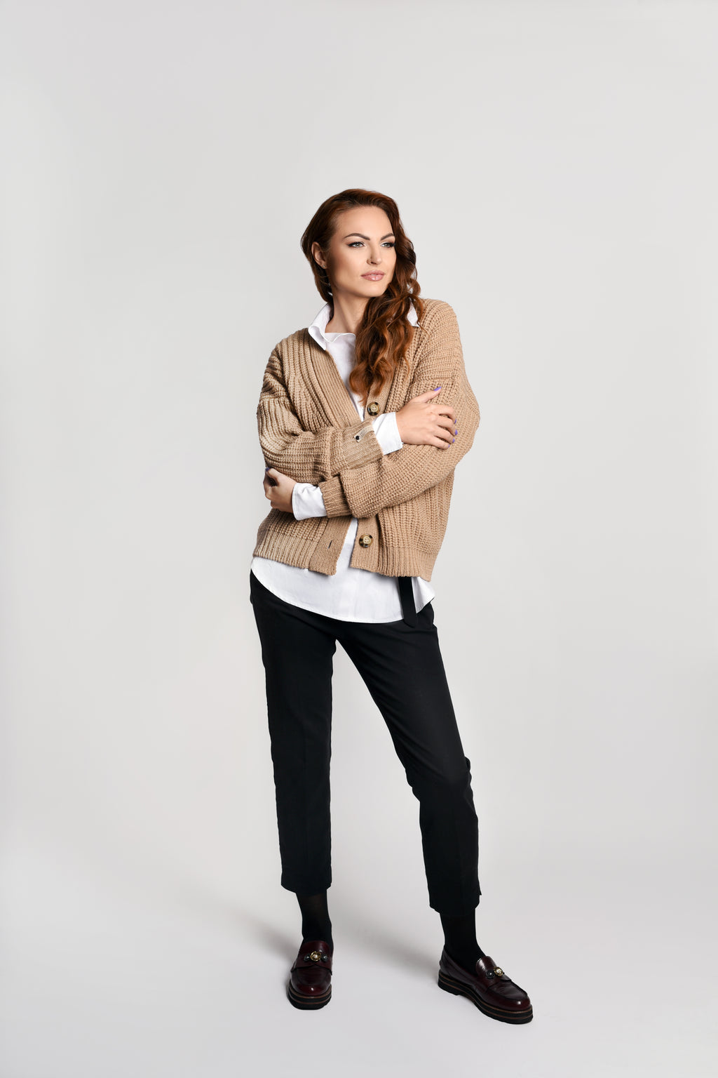 Kardiganas “Milana” (Camel)