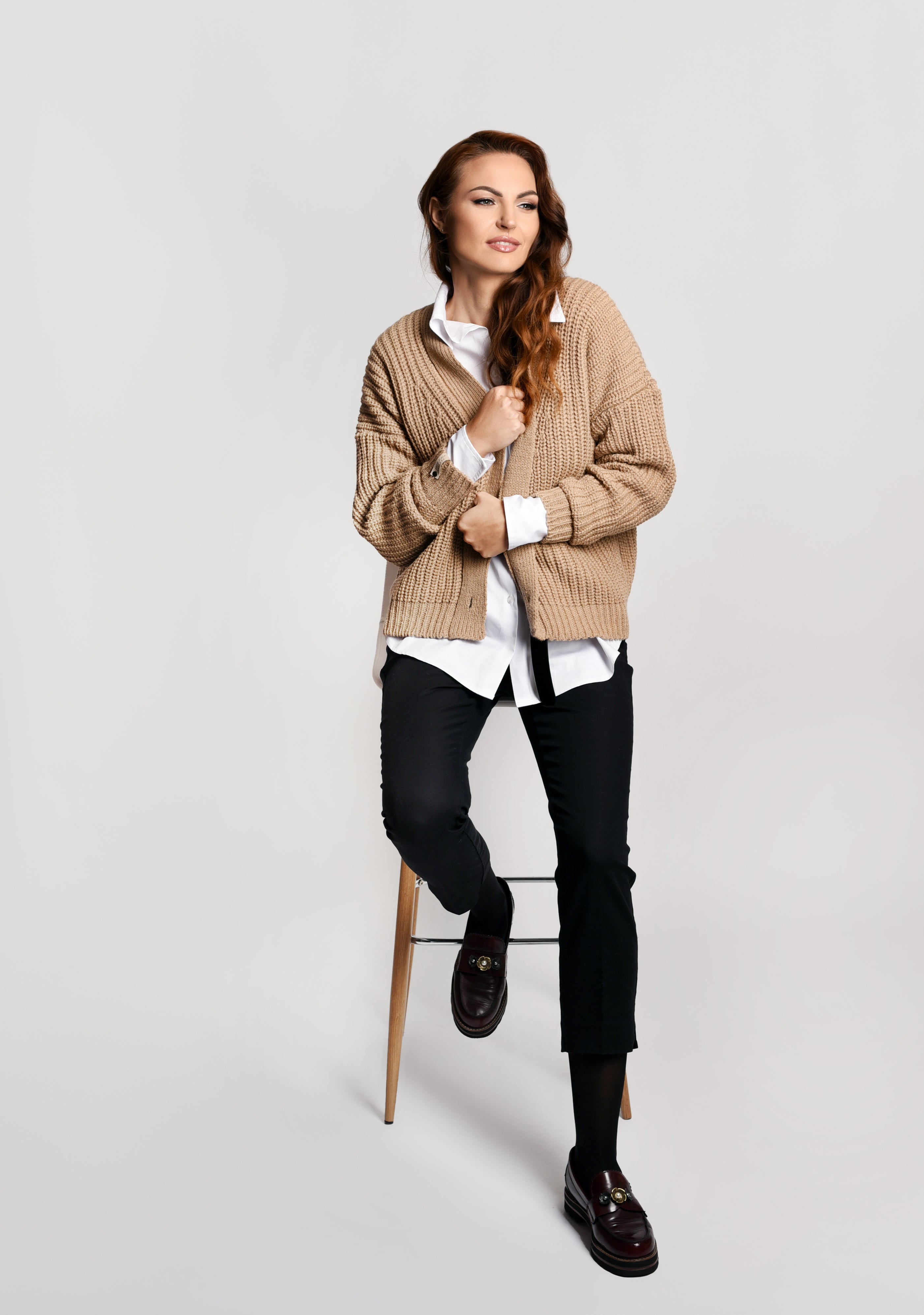 Kardiganas “Milana” (Camel)